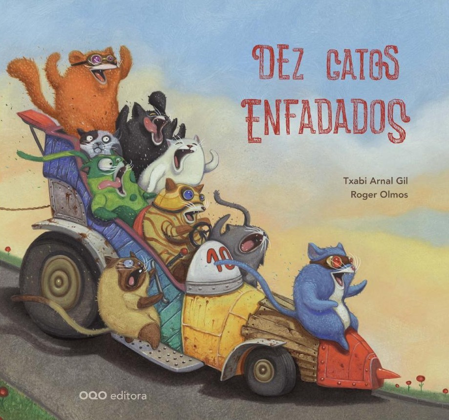 Dez gatos enfadados