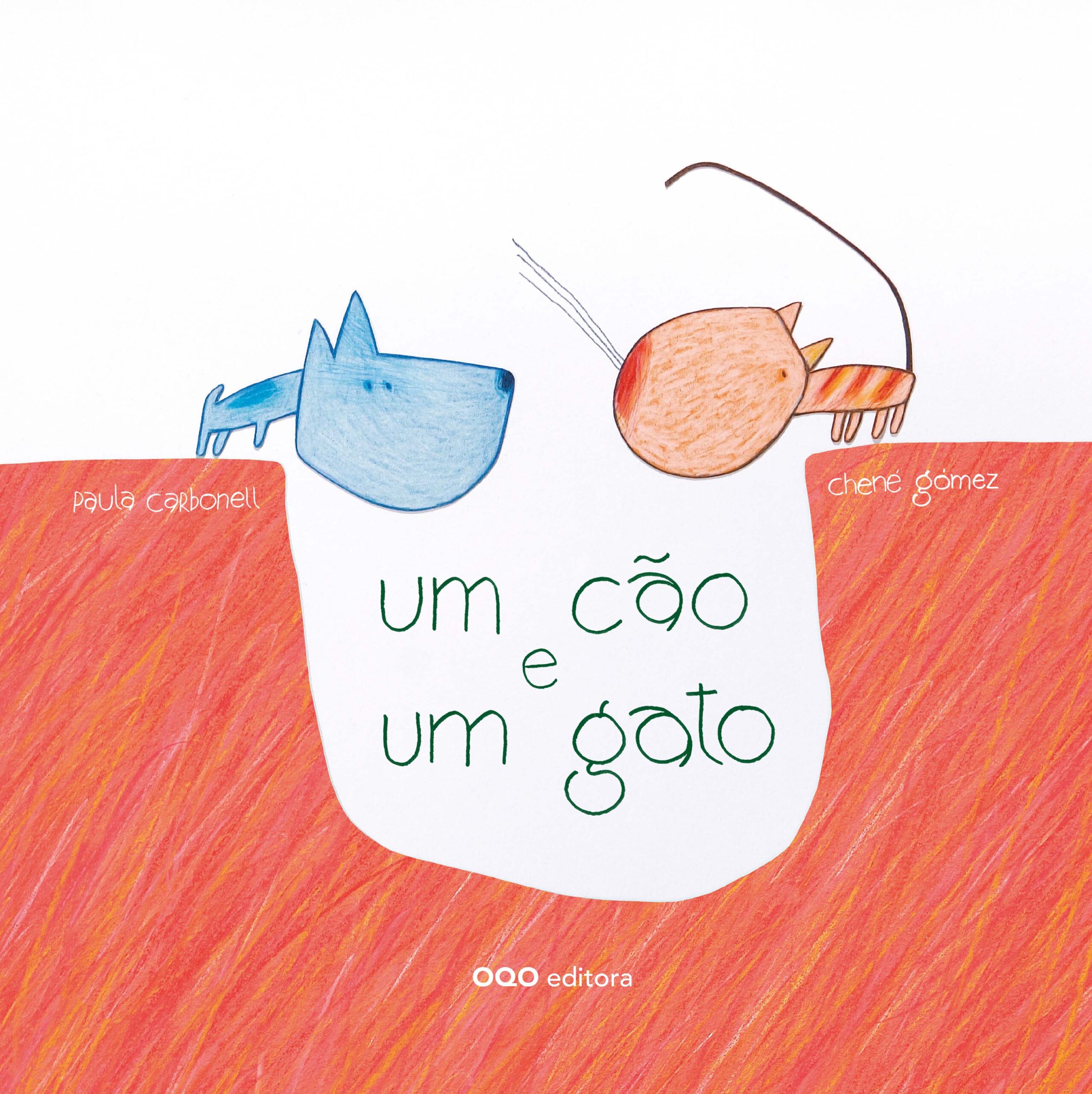 Um cão e um gato